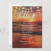 Tropical Sunset Beach Table Seekartenkarte Dankeskarte (Vorderseite)