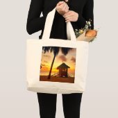 Tropical Sunset Beach Totbeutel Jumbo Stoffbeutel (Vorderseite (Produkt))