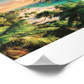 Tropical Sunset Beach - Vibrannte Küstenart Poster (Ecke)