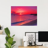 Tropical Sunset Beach Wall Poster (Heimbüro)