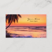 Tropical Sunset Business Card Visitenkarte (Vorderseite)