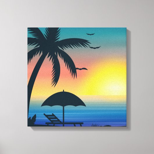 Tropical Sunset Canvas Print Leinwanddruck (Vorderseite)