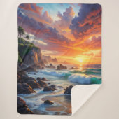Tropical Sunset Cliffs - Lebhaftes Küstenparadies Sherpadecke (Vorderseite)