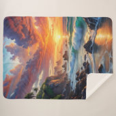 Tropical Sunset Cliffs - Lebhaftes Küstenparadies Sherpadecke (Vorderseite (Horizontal))
