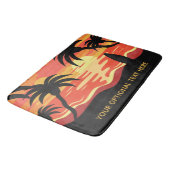 Tropical Sunset Custom Text Bad Matten (Schrägansicht)