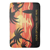 Tropical Sunset Custom Text Bad Matten (Vorderseite Vertikal)