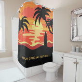 Tropical Sunset Custom Text Dusche Vorhang (Beispiel)