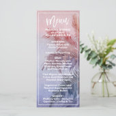 Tropical Sunset Dinner Menu Card Menükarte (Stehend Vorderseite)