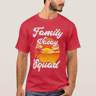Tropical Sunset Family Vacation Squad Palm Trees S T-Shirt