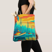 Tropical Sunset Fishing Boats Tasche (Von Nahem)