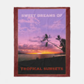 Tropical Sunset Fleece Blanket (Vorderseite)