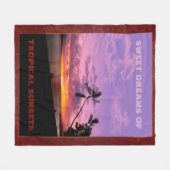 Tropical Sunset Fleece Blanket (Vorderseite (Horizontal))