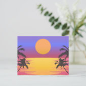 Tropical Sunset Graphic Feiertagspostkarte (Stehend Vorderseite)
