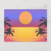 Tropical Sunset Graphic Feiertagspostkarte (Vorderseite)