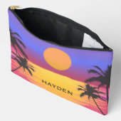 Tropical Sunset Graphic Personalisiert Zubehörtasche (Offen)