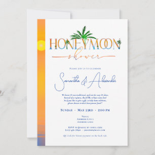 Tropical Sunset Honeymoon Paare Dusche Einladung