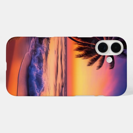Tropical Sunset iPhone Case (Rückseite (Horizontal))