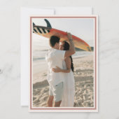 Tropical Sunset Island Beach Photo Wedding Save The Date (Rückseite)