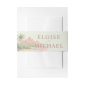Tropical Sunset Island Beach Watercolor Wedding Einladungsbanderole (Vorderseite Beispiel)