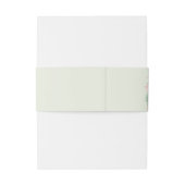 Tropical Sunset Island Beach Watercolor Wedding Einladungsbanderole (Rückseitenbeispiel)