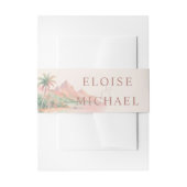 Tropical Sunset Island Beach Watercolor Wedding Einladungsbanderole (Vorderseite Beispiel)