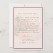 Tropical Sunset Island Beach Wedding Photo Dankeskarte (Rückseite)