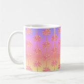 Tropical Sunset Island Girl Pink Palm Tree Tasse (Links)