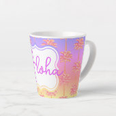 Tropical Sunset Island Girl Pink Palm Tree Tasse (Rechte Ecke)