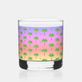 Tropical Sunset Island Green Palm Tree Whiskyglas (Rechts)