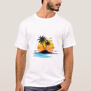 Tropical Sunset Island Summer T - Shirt - Relaxen 