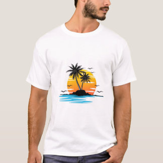 Tropical Sunset Island Summer T - Shirt - Relaxen