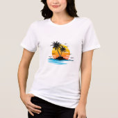 Tropical Sunset Island Summer T - Shirt - Relaxen (Vorderseite)