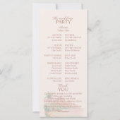 Tropical Sunset Island Wedding Ceremony Program (Rückseite)