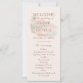 Tropical Sunset Island Wedding Ceremony Program (Vorderseite)