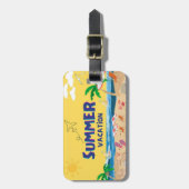 Tropical Sunset Luggage Tag auf Zazzle: Gepäckanhänger (Vorderseite vertikal)