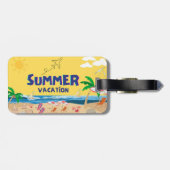 Tropical Sunset Luggage Tag auf Zazzle: Gepäckanhänger (Rückseite horizontal)