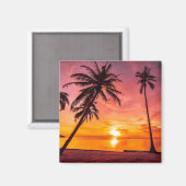 Tropical Sunset Magnet (Vorderseite/Rückseite)