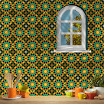 Tropical Sunset Marokkanisches Mosaikmuster Fliese<br><div class="desc">Ein marokkanisches Fliesendesign in den Farben des tropischen Sonnenuntergangs erinnert an die romantische Atmosphäre eines Sonnenuntergangs.</div>