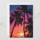 Tropical Sunset Moderne Klasse 50. Geburtstag Einladung (Rückseite)