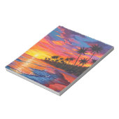 Tropical Sunset Notepad Notizblock (Rotiert)