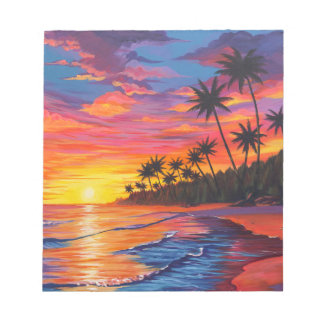Tropical Sunset Notepad Notizblock