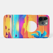 Tropical Sunset Oasis Case-Mate iPhone Hülle (Rückseite (Horizontal))