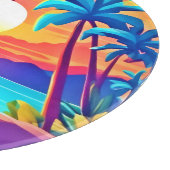 Tropical Sunset Oasis Schneidebrett (Ecke)
