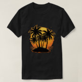 Tropical Sunset Oasis T-Shirt (Design vorne)