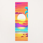Tropical Sunset Oasis Yogamatte (Vorderseite)