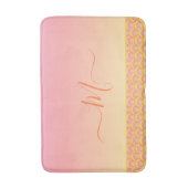 Tropical Sunset Ombre Seashell Muschel Elegant Badematte (Vorderseite Vertikal)