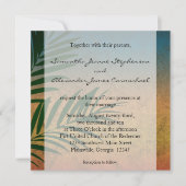 Tropical Sunset Palm Fronds Einladung (Vorderseite)