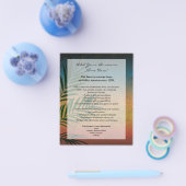 Tropical Sunset Palm Fronds Flyer (Einzeln)