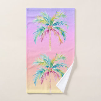 Tropical Sunset Palm Tree  Badhandtuch Set