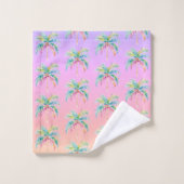 Tropical Sunset Palm Tree  Badhandtuch Set (Waschlappen)